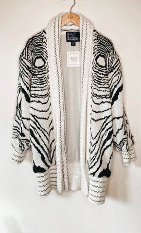 Topographic Wool Cardigan