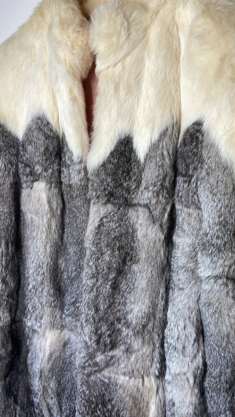 Vintage Rabbit Fur Zig Zag Jacket