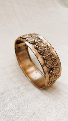Vintage Copper Flora Bangle