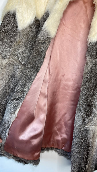 Vintage Rabbit Fur Zig Zag Jacket