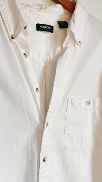 White Denim Button Up
