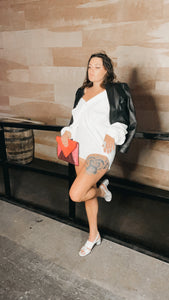 White Denim Button Up