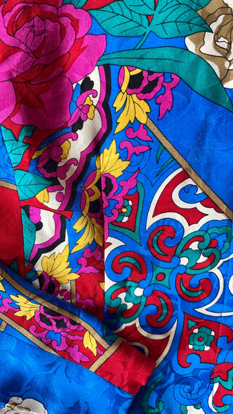 Vintage Silk Floral Blazer