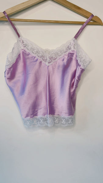 Lavender Silk & Lace Cami