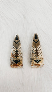 Art Deco Triangle Earrings