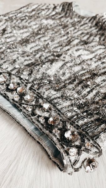 Vintage Beaded Crop Top
