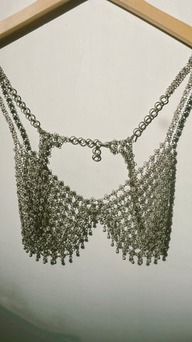 Silver Chainmail Bra