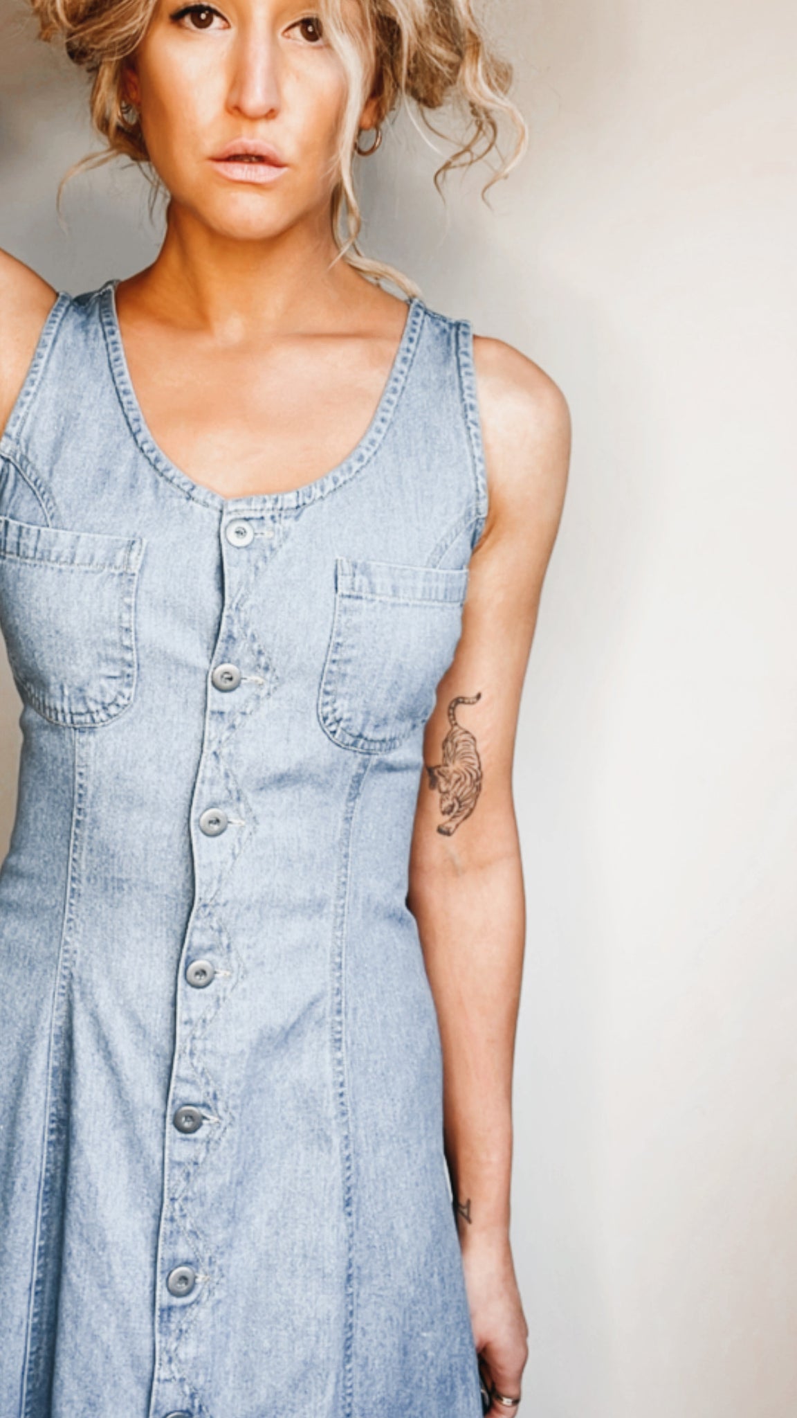 Denim Button Up Maxi Dress