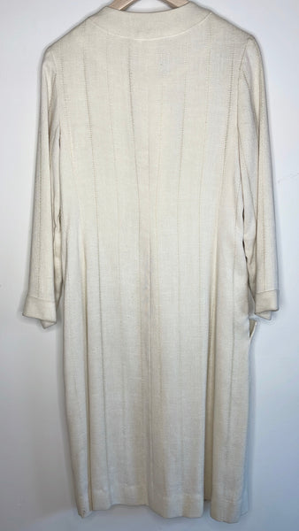 Vintage Jane Justin White Paneled Linen Jacket