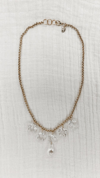 Gold chain star necklace