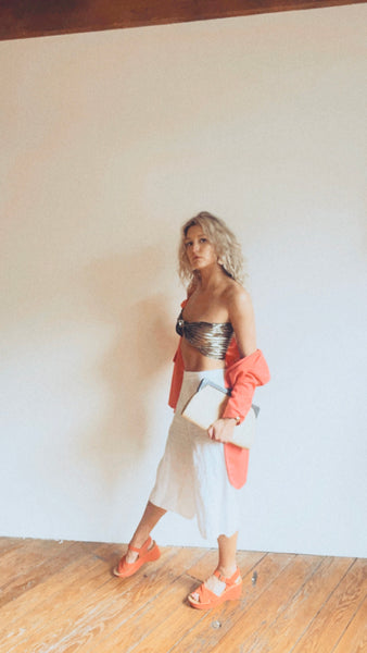 Suede Orange Kork Ease Platforms 9.5