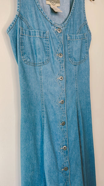 Denim Button Up Maxi Dress