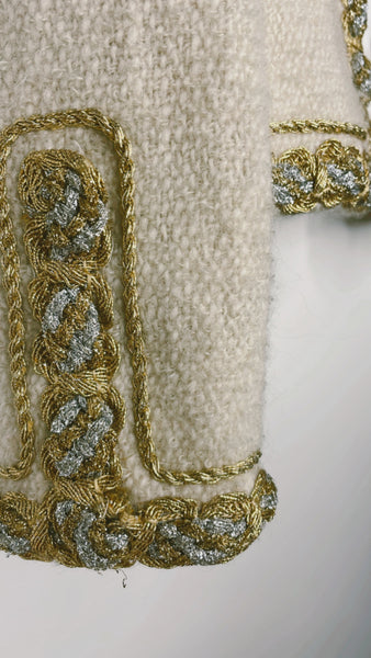 Cropped Wool Embellished Jacket