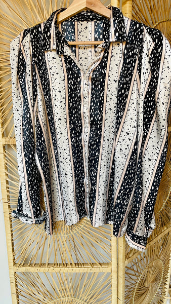 Spots & Stripes Silk Blouse