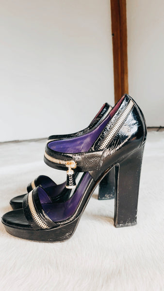 Sergio Rossi Patent Zipper Pumps