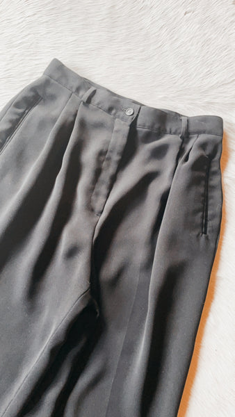 Vintage black pleated trousers