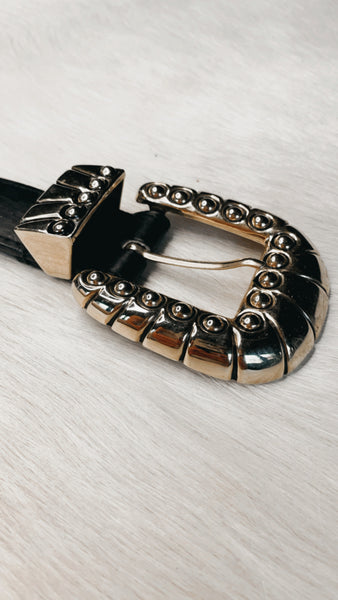 Vintage Captiva black and gold belt