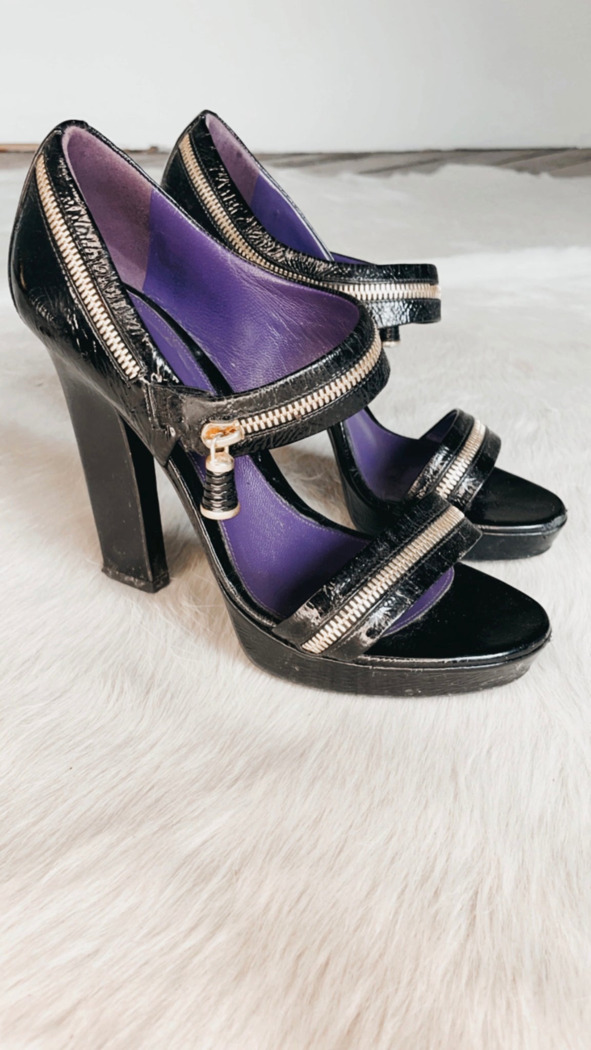 Sergio Rossi Patent Zipper Pumps
