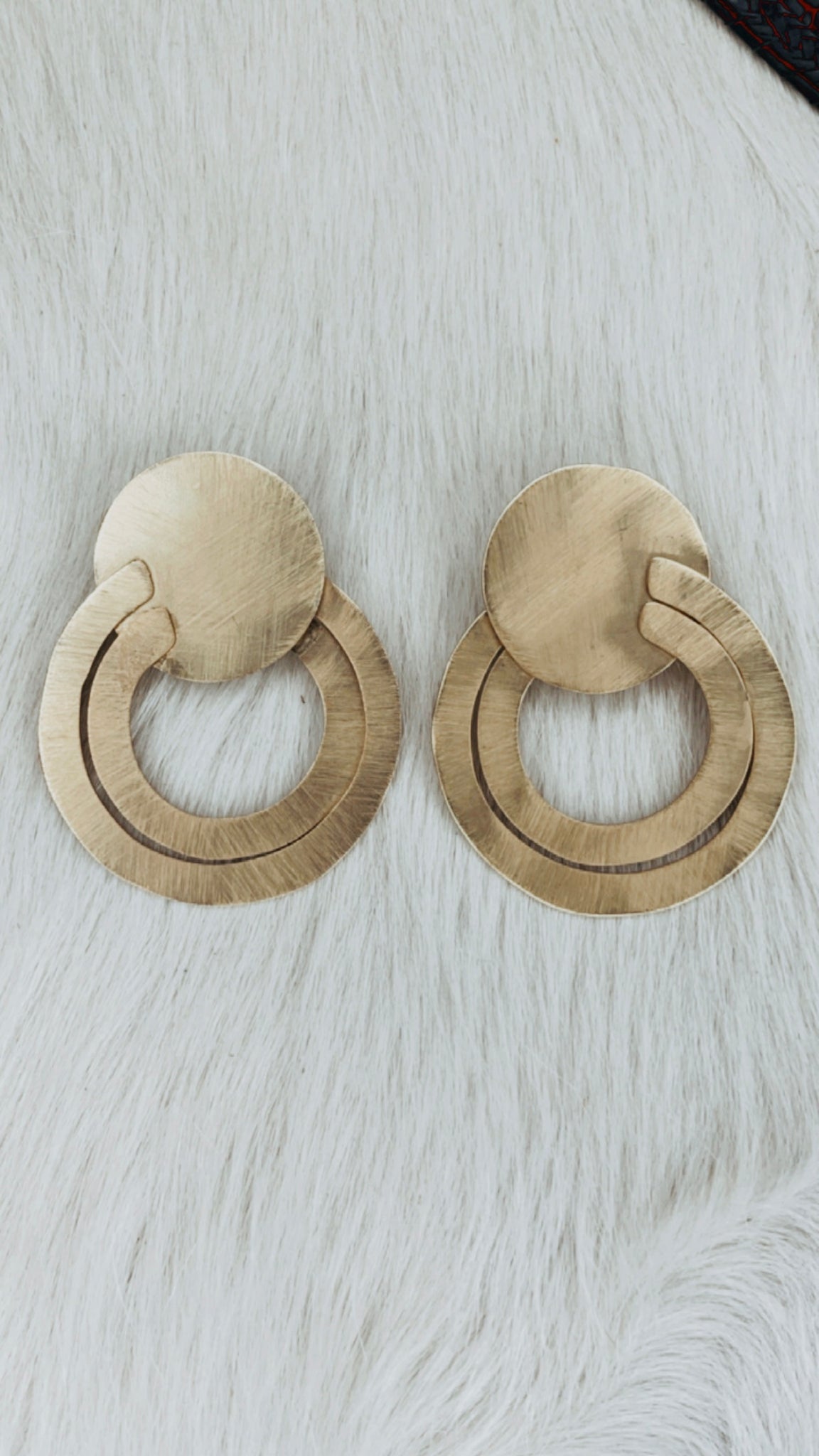Large Sun Gold Earrings