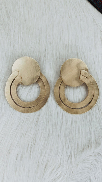 Large Sun Gold Earrings
