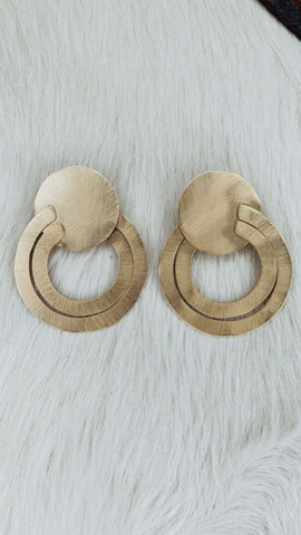 Large Sun Gold Earrings