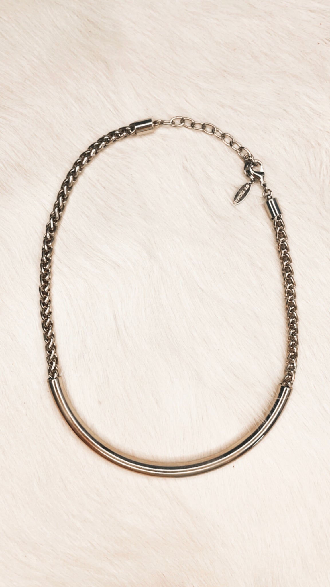 Gold Bar & Chain Necklace
