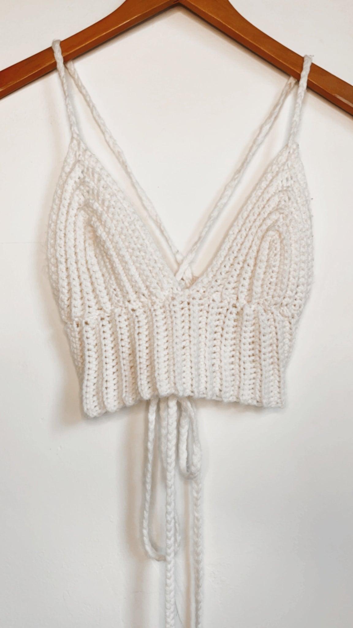Crochet Lace Up Crop Top
