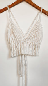 Crochet Lace Up Crop Top