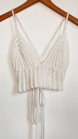 Crochet Lace Up Crop Top