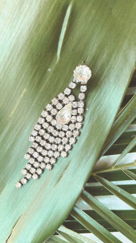 Vintage Rhinestone Chandelier Earrings