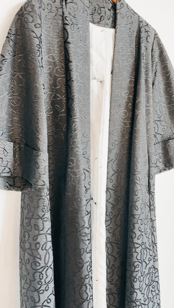 Vintage Black Long Kimono