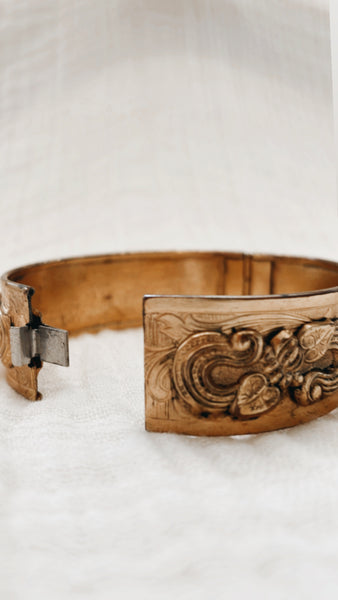 Vintage Copper Flora Bangle