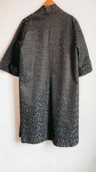 Vintage Black Long Kimono