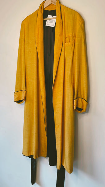 Vintage Silk Mustard Robe