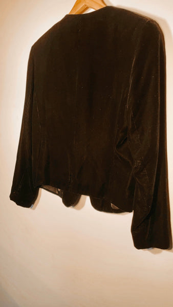 Vintage black velvet blazer