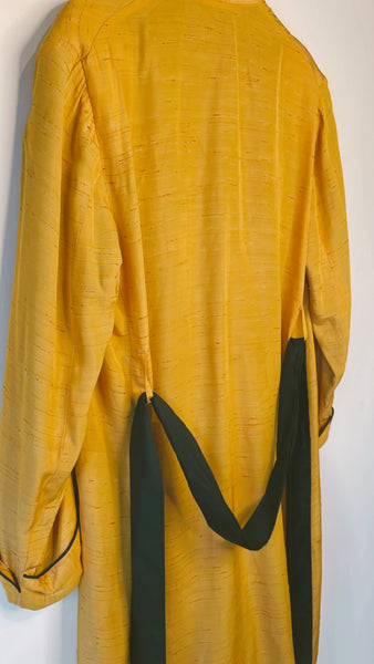 Vintage Silk Mustard Robe