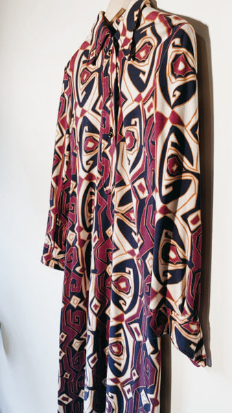 Vintage Long Sleeve Maxi Dress