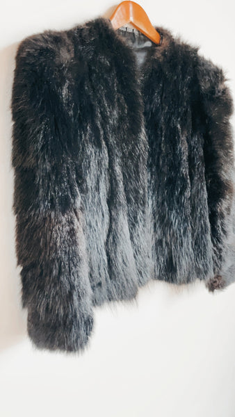 Skunk Fur Black Jacket
