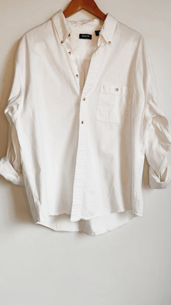 White Denim Button Up