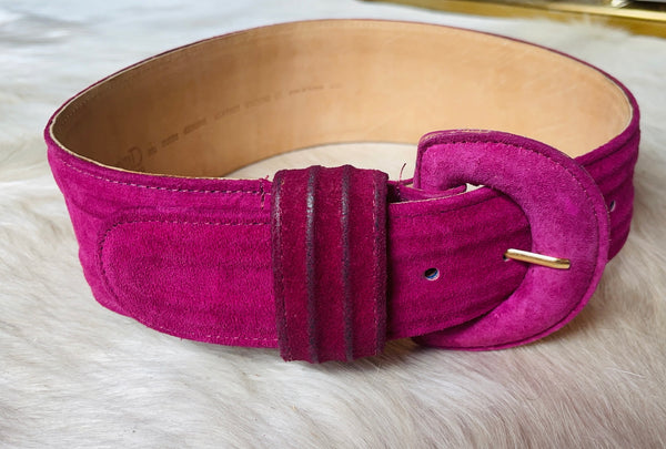 Suede Magenta Belt