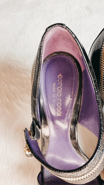 Sergio Rossi Patent Zipper Pumps