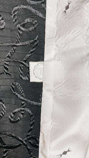 Vintage Black Long Kimono