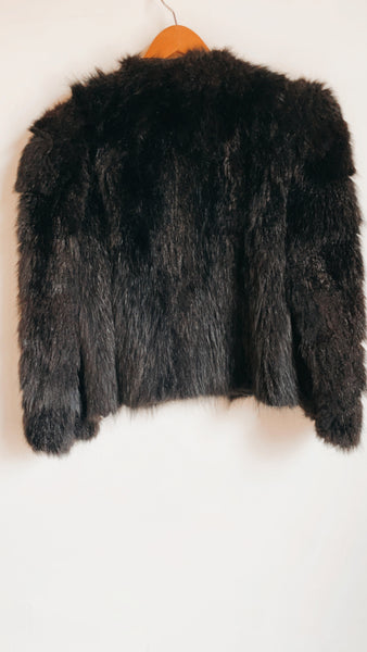 Skunk Fur Black Jacket