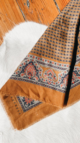 Vintage Express Cotton Square Scarf