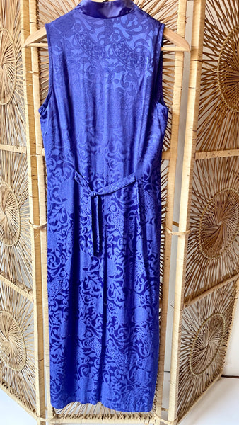 Vintage Blue/Purple silk kimono duster