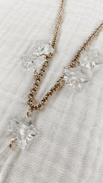 Gold chain star necklace