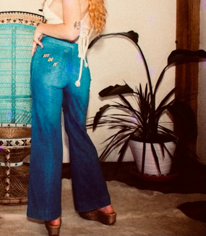 'Sit on it' Vintage Flares