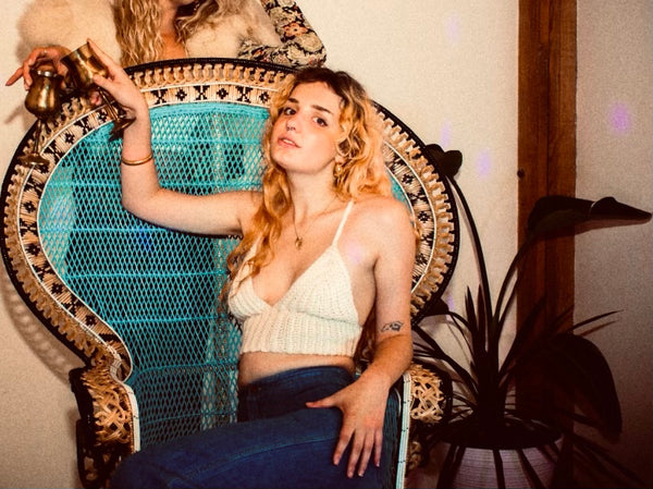 Crochet Lace Up Crop Top