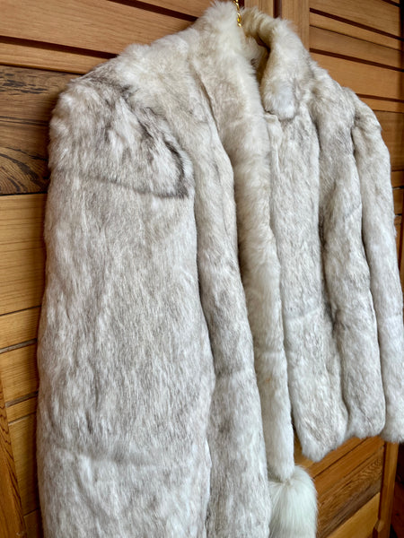 Vintage Rabbit Fur Jacket with Fox Tails