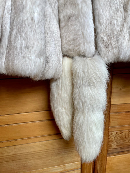Vintage Rabbit Fur Jacket with Fox Tails